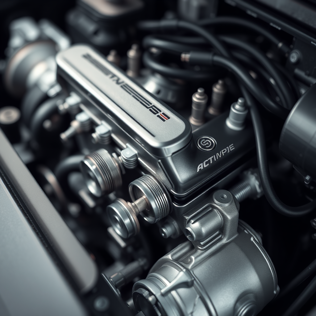 Cómo Funciona un Motor y Sus Tipos: Guía Completa Motor de coche mostrando componentes clave