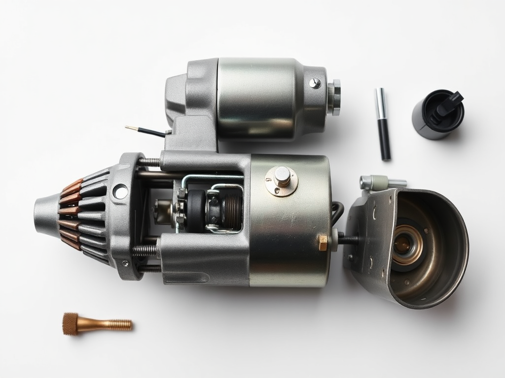 Motor de arranque de coche desarmado
