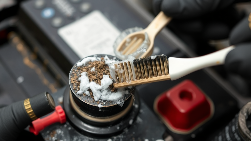 Causas de la Descarga de la Batería del Auto y Soluciones Prácticas Limpieza de terminal de batería corroída