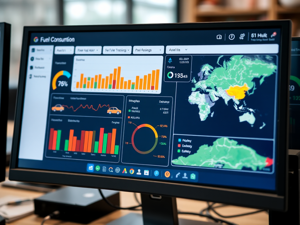 Software para Control de Combustible: Funciones y Beneficios Clave Tablero de software moderno para la gestión de combustible