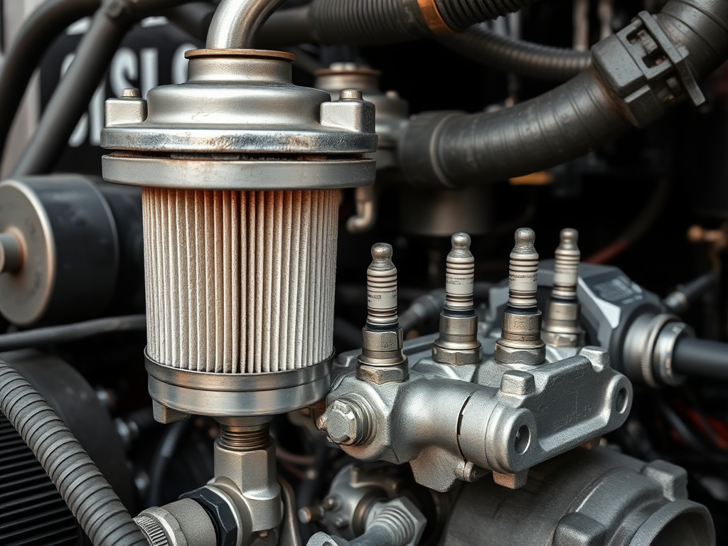 Motor de montacargas con filtros de aceite y bujías
