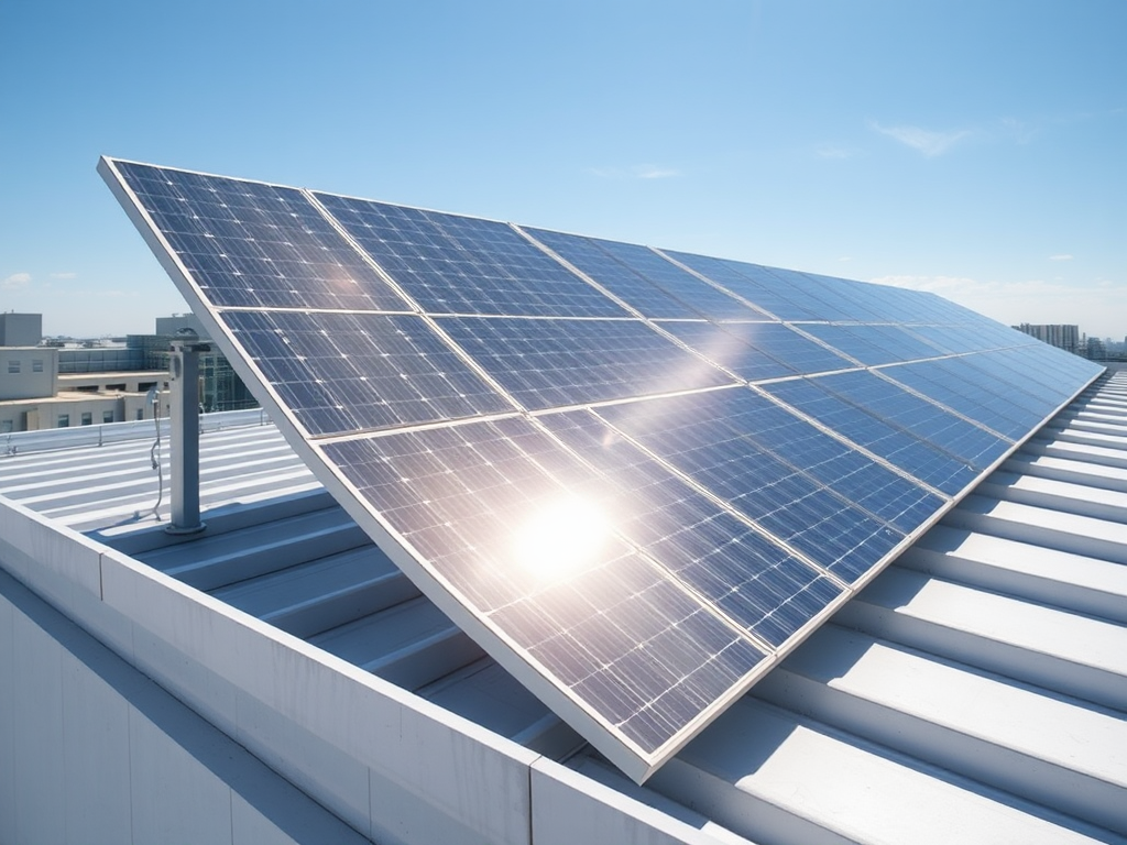 Paneles solares de perovskita y diseño bifacial en un edificio moderno