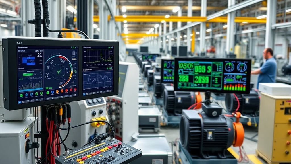 Interior de una planta industrial con sistemas de control