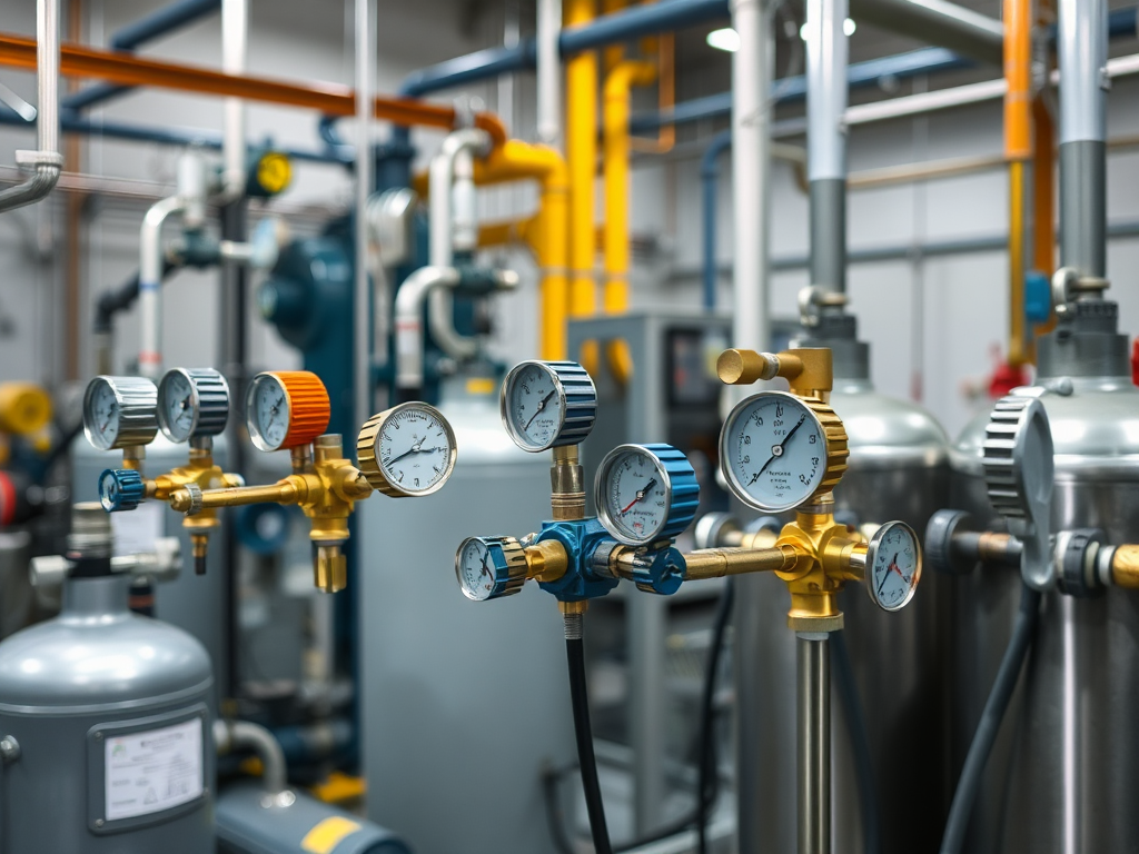 Reguladores de gas en un entorno industrial