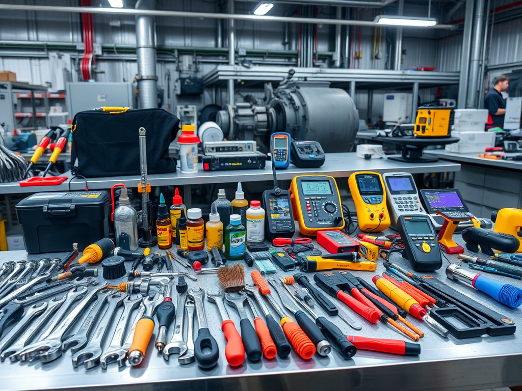 Mantenimiento de Motores Industriales: Claves para Prolongar su Vida Útil Taller industrial organizado con herramientas