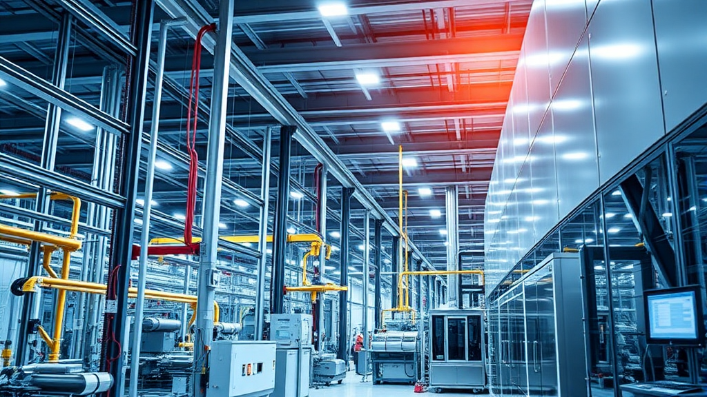 Planta industrial con tecnología avanzada