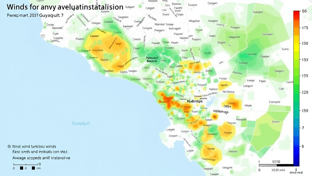 Energía Eólica en Casa: Sostenibilidad y Ahorro Energético Mapa de viento de Guayaquil