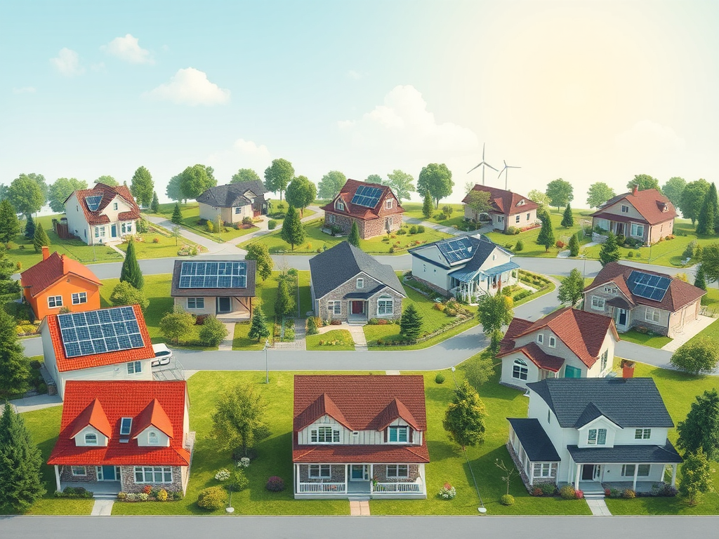 Casas con soluciones de energía renovable