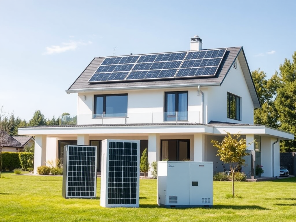 Energía Solar en Casa: Guía Completa de Instalación Vivienda grande con sistema solar y baterías