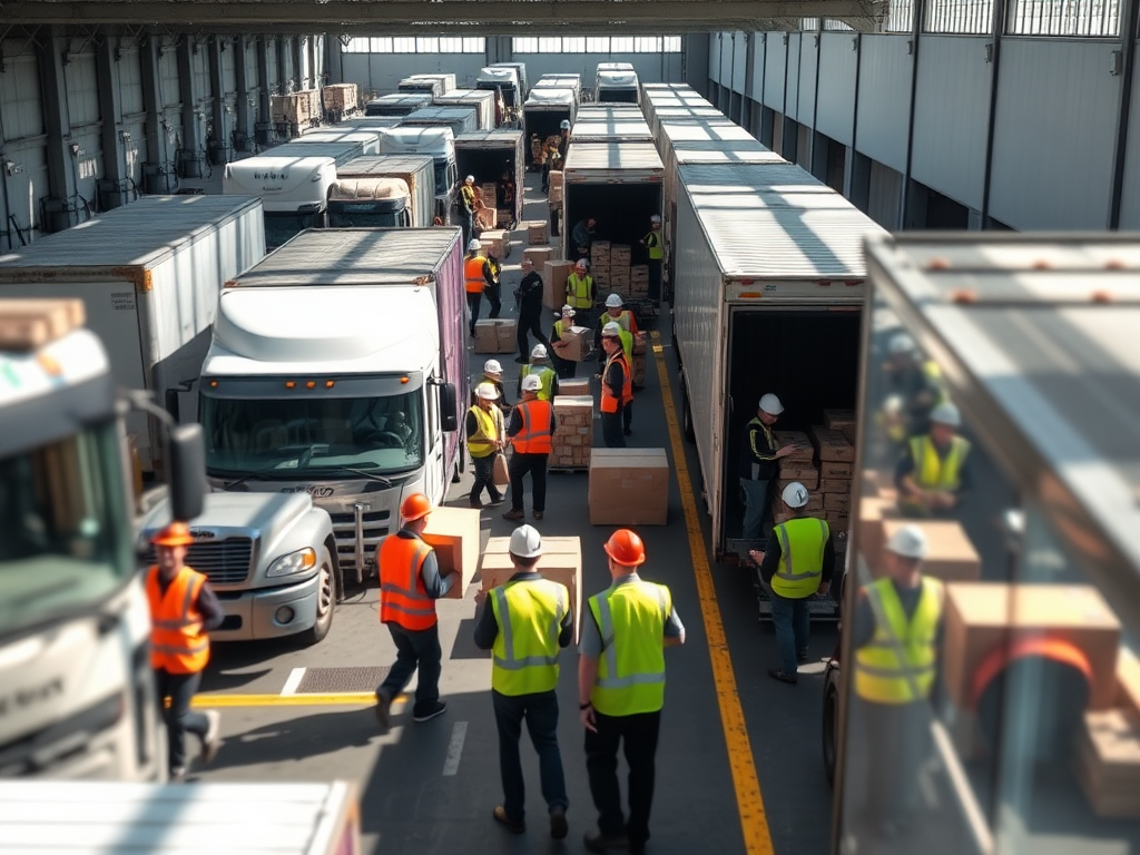 Centro logístico en plena actividad