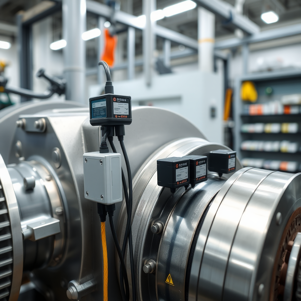 Primer plano de un motor industrial en un entorno de fábrica